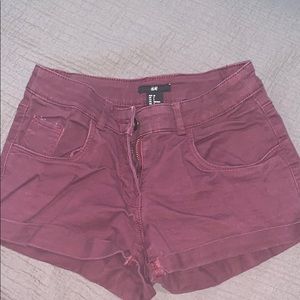 Burgundy/wine denim short- US 2.